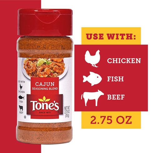 Tone's Cajun Seasoning Blend, 2.75 Ounce...