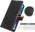 Moto G Pure Phone Case Wallet Black, Motorola Moto G Pure Leather Flip Case with Card Holder Kickstand Magnetic Closure Slim Phone Case Cover for ...