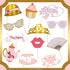 Tea Party Decorations Kit | "Lets Par Tea!" Banner | Tea Party Photobooth Props | Gold, Pink, White Tassels | 10 Gold Confetti Balloons 10 Light P...