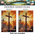Easter Garden Flag He Is Risen Religious Cross Christian Burlap Double Sided Vertical Holiday Spring Yard Outdoor Decor 12.5 x 18 Inch...