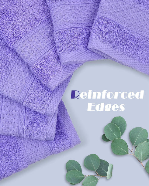 Cleanbear Wash Cloths Cotton Facecloths, Large Face Cloths 6 Ultra-Soft Washcloths for Bathroom and Guestroom, Fade-Resistant Face Towels 13 by 13...