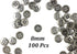 Bezelry 100 Pieces Mini Gray Silver Four Holes Metal Buttons. 8mm (5/16 inch)...