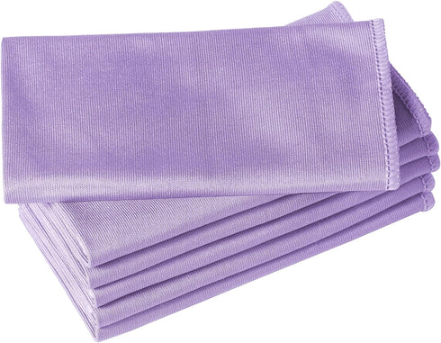 6 Pack Microfiber Glass Cleaning Cloth, 16 Inch X 16 Inch, Lint Free Quickly Clean Window, Glasses, Windshields, Mirrors, and Stainless Steel, Pur...
