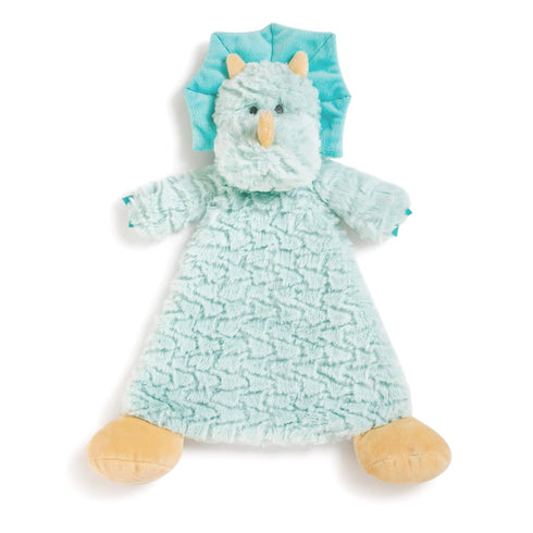 Darcy Dinosaur Aqua Blue Children's Plush Rattle Blankie...
