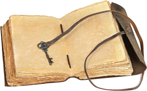cuero C Compass Vintage Leather Journal - Antique Handmade Leather Bound journal with deckle edge paper Diary - Leather Sketchbook - Drawing Journ...