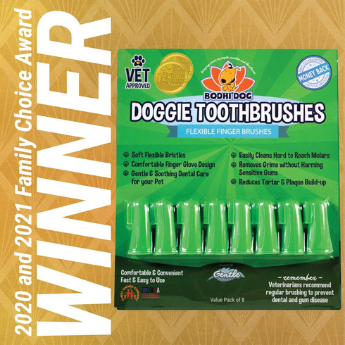 Bodhi Dog Finger Toothbrush for Dogs & Cats | Puppy Toothbrush with Soft & Flexible Silicone Bristles for Pet Dental Care | Easy Teeth Cleaning Do...