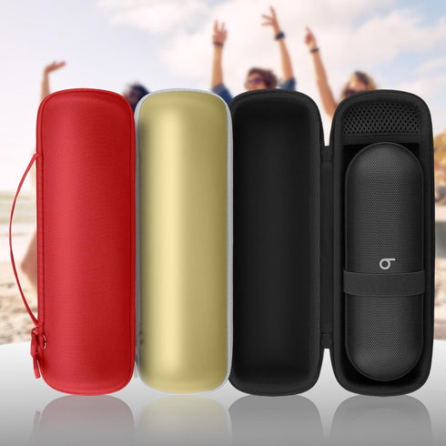co2CREA for Beats Pill Wireless Bluetooth Speaker Hard Protective Case with shoulder strap, Portable Travel Case Replacement (Matte Black Case)...