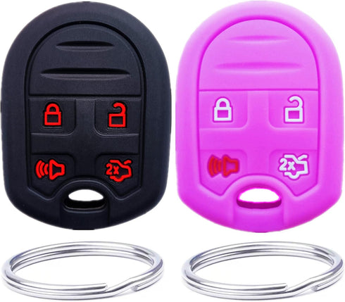 Smart Key Fob Cover Case Fit for Ford 2006-2016 F150 F250 F350 Trunk, 2006-2015 Explorer,Mustang Fusion Explorer Taurus Expedition Lincoln MKS MKX...