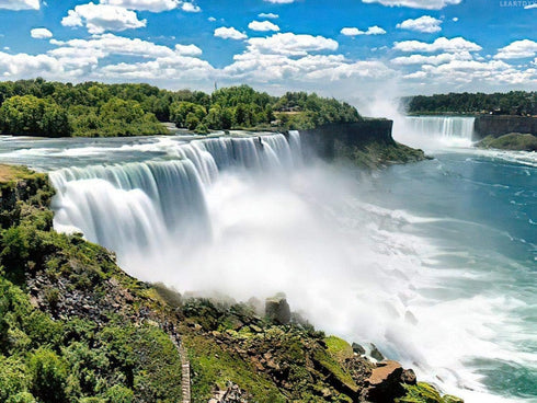 LEARTDYY Landscape Diamond Painting Kits, Niagara Falls Between United States of America and Canada, 5D DIY Full Drill Diamond Art Set for Home Wa...