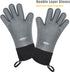 Silicone Cooking Gloves, Grilling Gloves, Heat Resistant Gloves BBQ Kitchen Silicone Oven Mitts, Long Waterproof Non-Slip Potholder for Barbecue, ...