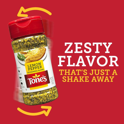 Tones Lemon Pepper Seasoning Blend, 3.35 Ounce...