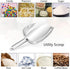 P&P CHEF Canister Scoop Set of 3, Ice Candy Scoop, Stainless Steel Multipurpose Food Scooper for Buffet Jar Freezer, Mirror Finish & Dishwasher Sa...