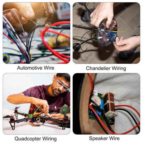 MECCANIXITY 30 Gauge Wire Silicone Wire 30AWG Electrical Wire Stranded Wire High Temperature Hookup Wire Tinned Copper Wire 30m/100ft White Spool ...