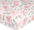 Crane Baby Soft Cotton Crib Mattress Sheet, Fitted Sheet for Cribs and Toddler Beds, Pink Floral, 28”w x 52”h x 9”d...