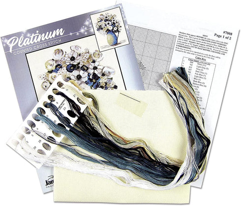 Janlynn Cross Stitch Kit, Anemones (14 Count)...