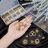 SUNNYCLUE 1 Box 64Pcs Earring Connectors Charms Filigree Components Links Chandelier Charms Flower Linking Charms Loops Jewelry Making Kit for Vin...