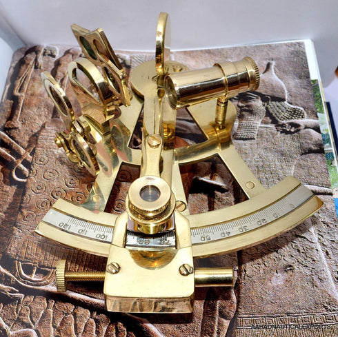 Humaira Nautical 4" Solid Brass Sextant Nautical Working Instrument Astrolabe Ships Maritime Gift...