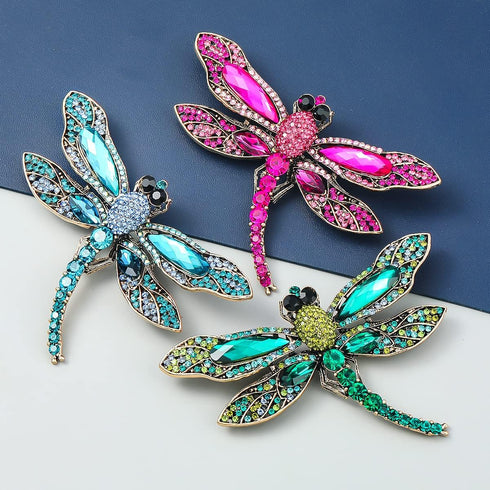 Cute Dragonfly Lapel Brooch Pin for Women Girls Cubic Zirconia Australia Rhinestone Pins Clip Sweater Scarves Jackets Dress Badge Backpacks Brooch...