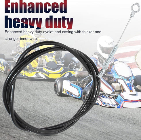 Enhanced 71"inch Throttle Cable 63"inch Long Casing Wire Compatible with Manco ASW 8252-1390 Go Kart Cart Mini Bike Buggy Gokart Scooter Lawn Mowe...