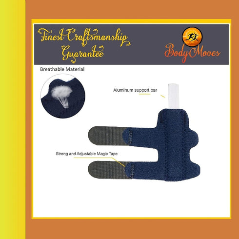 BodyMoves Finger Splints plus sleeve for trigger mallet broken finger post surgery rehabilitation...