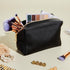 3 Pack Faux Leather Makeup Bag with Zipper, Travel Cosmetic Pouches (3 Neutral Colors)...