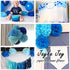 12 Pcs Tissue Pom Poms Kit, Tissue Paper Flowers for Birthday, Boy Baby Shower, Nursery, Graduation, Bachelorette Party Decoration (Blue Mix)...