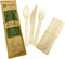 KingSeal FSC Certified Disposable Wood Cutlery Kits, Bulk Pack, Sustainably Sourced - Spoon, Fork, Knife with Bleach-Free Napkin - 1 Bag of 25 Set...