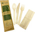 KingSeal FSC Certified Disposable Wood Cutlery Kits, Bulk Pack, Sustainably Sourced - Spoon, Fork, Knife with Bleach-Free Napkin - 1 Bag of 25 Set...
