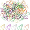 100Pcs Colorful Cute Paper Clips Small Paperclips Stainless Steel Drop-Shaped Paperclips Bookmark Clips Mini Binder Clips for Memo Paper Photo 15x...