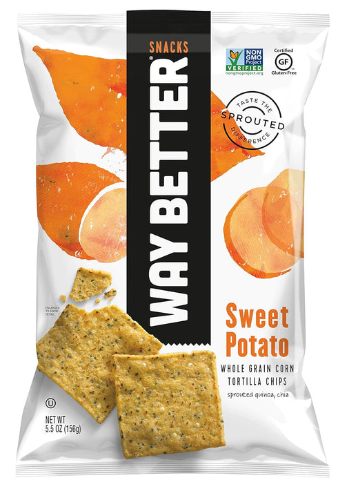Way Better Snacks Tortilla Chips, Sweet Potato, 5.5 Ounce...