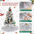 Christmas Tree Skirt Silver 48 Inch Round Tree Skirt Sequin Christmas Tree Skirt for Christmas Decoration...