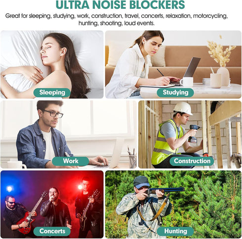 100 Pairs Earplugs for Noise Canceling Ear Plugs for Sleep Work Snoring Sound Canceling Blocking Construction Loud Noise Reducing Soft Foam Earplu...