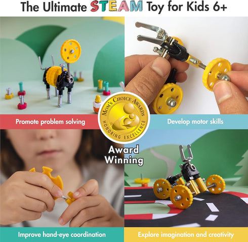 Vehicle Stem Building Toys, Educational Build Your Own Robot Toy for Kids Age 6 7 8 9+ Year Old Boys and Girls, Stem Toys Engineering Kit, Constru...