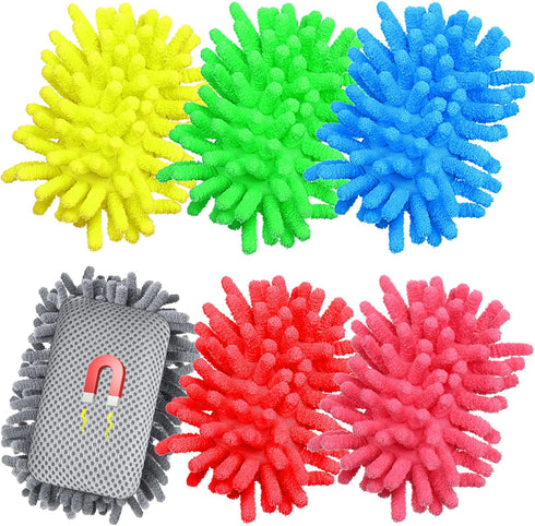 6 Pieces Dry Erase Erasers Magnetic Whiteboard Eraser Washable Microfiber Shag Eraser for Classroom, Home and Office Use (Multi Colors)...