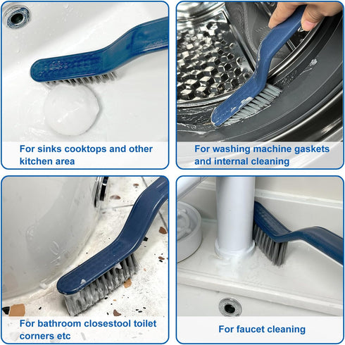 Cleaning Brush - QAGOBDI Hard Bristle Crevice Cleaning Brush for Household, Bathroom Cleaning Brush Tools, 2 PCS Bathroom Gap Brush, Gap Cleaning ...