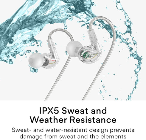 MEE audio M6 Sport Wired Earbuds, in Ear Headphones, 3-Button Remote, Sweatproof Earphones for Running/Gym/Workouts with Memory Wire Earhooks, Hea...