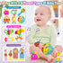 Baby Rattles 0-6 Months - 17 Pcs Baby Rattle Toys Set Infant Toys for 0-3 Months Baby Toys 3-6 Months Newborn Toys with Teething and Wrist Socks R...