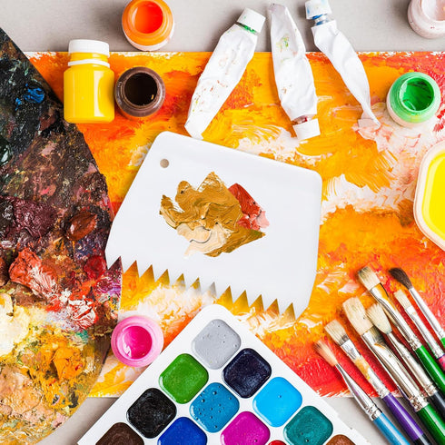 6 Pcs Flexible Glue Spreader Silicone Reusable Glue Spreader Spackle Tool 2/5 Inch Tooth Notched Trowel For Applying Glue Epoxy Resin Putty...