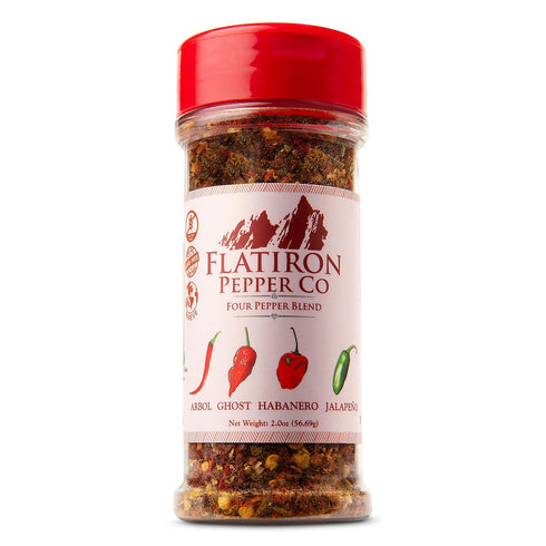 Flatiron Pepper Co - Four Pepper Blend. Premium Red Chile Flakes. Habanero - Jalapeno - Arbol - Ghost Pepper...