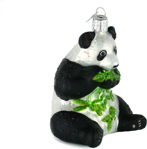 Old World Christmas Ornaments: Panda Glass Blown Ornaments for Christmas Tree...