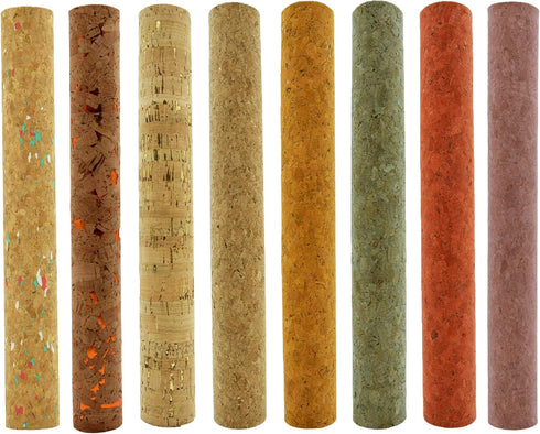 Cork Fabric by The Yard for Sewing: Natural Cork and Gold Embellished Craft Fabric Sheet,Glitter Fabric Roll 12.5 * 54 Inch for Earrings and Other...