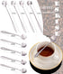 9 Pcs Flower Spoon Coffee Teaspoon Set, ESRISE Stainless Steel Tea Spoon for Tea Party Decorations (Silver)...