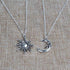 2 Pcs Sun and Moon Necklace Set, Friendship Necklaces Best Friends Necklaces Crescent Celestial Valentine Heart BFF Jewelry Necklaces Gift for Wom...