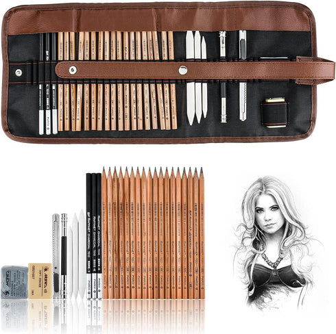 YunQiDeer Drawing Pencils, Art Supplies Sketch Pencils Kit for Kids Adults, Professional Charcoal Sketching Graphite Art Pencils Set...