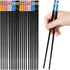 Chopsticks10 Pairs Reusable Fiberglass Chopsticks,Non-Slip Chopsticks,Lightweight Chop Sticks,Dishwasher Safe, Chinese style Japanese Food Cooking...