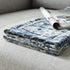 Jacquard Decorative Throw Pillow Covers for Couch Set of 2, 18x18 Inches, Navy Blue...