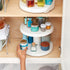 YouCopia Crazy Susan Two-Tier Turntable, Height-Adjustable Lazy Susan Organizer for Kitchen Cabinet and Pantry Organization and Storage, White...