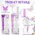 36 Set Baby Shower Favors Butterfly Pens Bulk with It's a Girl Purple and Pink Ballpoint Pens Thank You Cards OPP Bags Cable Ties Return Gifts for...