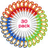 30 Pack Scissors, 5.1 Inch Multipurpose Scissors, Soft Comfort Grip Handles Stainless Steel for School Office Home, High Middle School Classroom S...