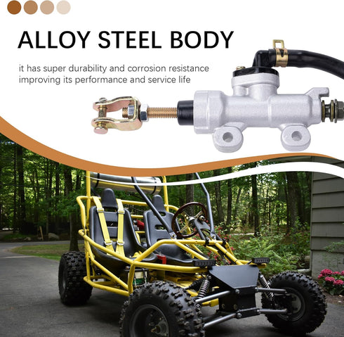 Rear Brake Master Cylinder Reservoir Compatible 50cc 70cc 110cc 125cc Yerf Dog 150cc Arctic Cat 700 EFI 2006 Roketa Taotao ATV Dirt Pit Bike Ameri...